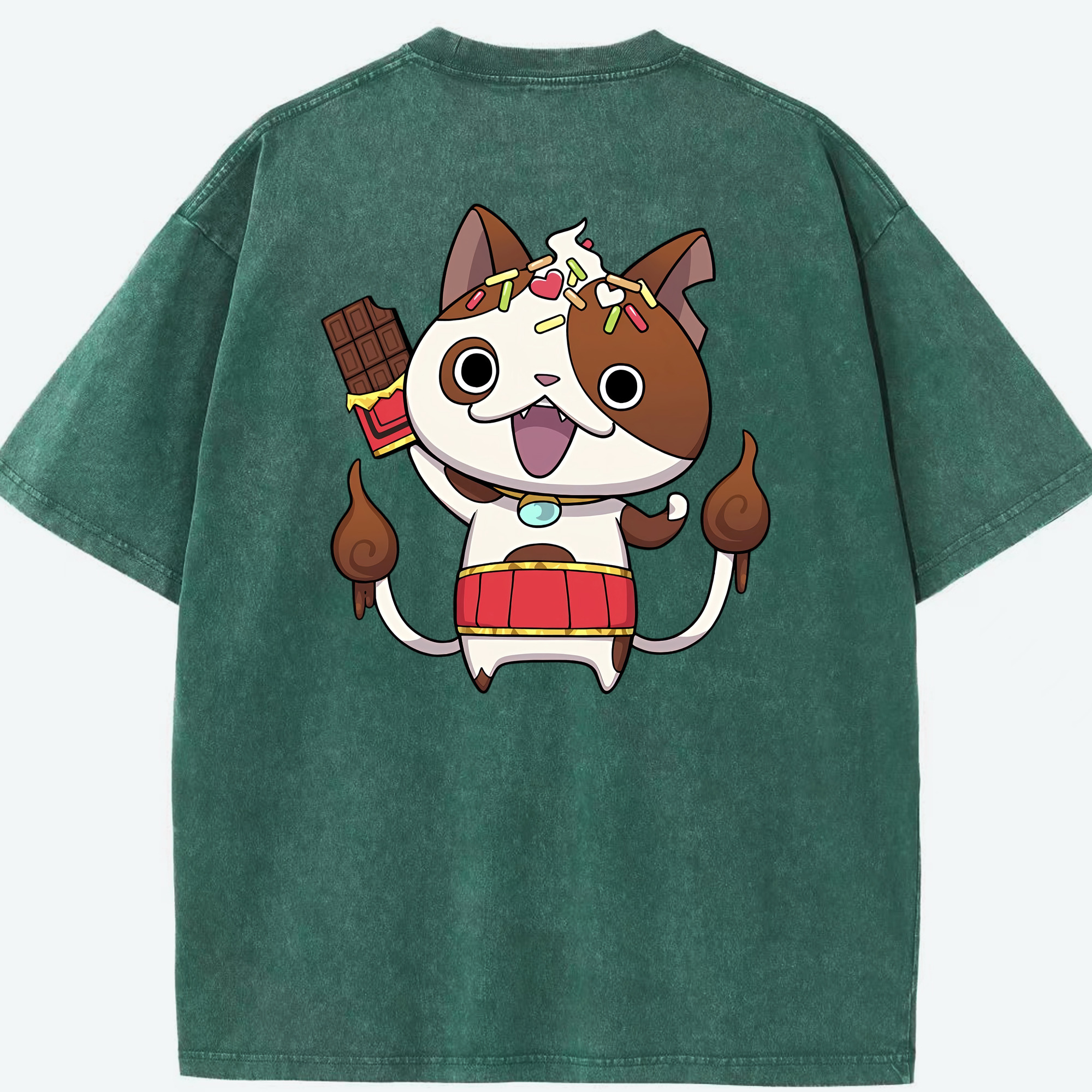 （画像用） 妖怪ウォッチ Yo-kai Watch 綿100% ヴィンテージ風 半袖Tシャツ（背面プリント）